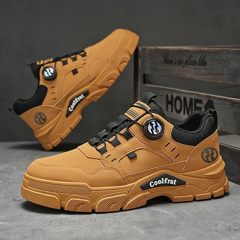 Zapatos nuevos para hombre, de caña baja, con hebilla giratoria, deportivos, informales, modernos, para exteriores, impermeables, de trabajo, con suela de EVA, de goma