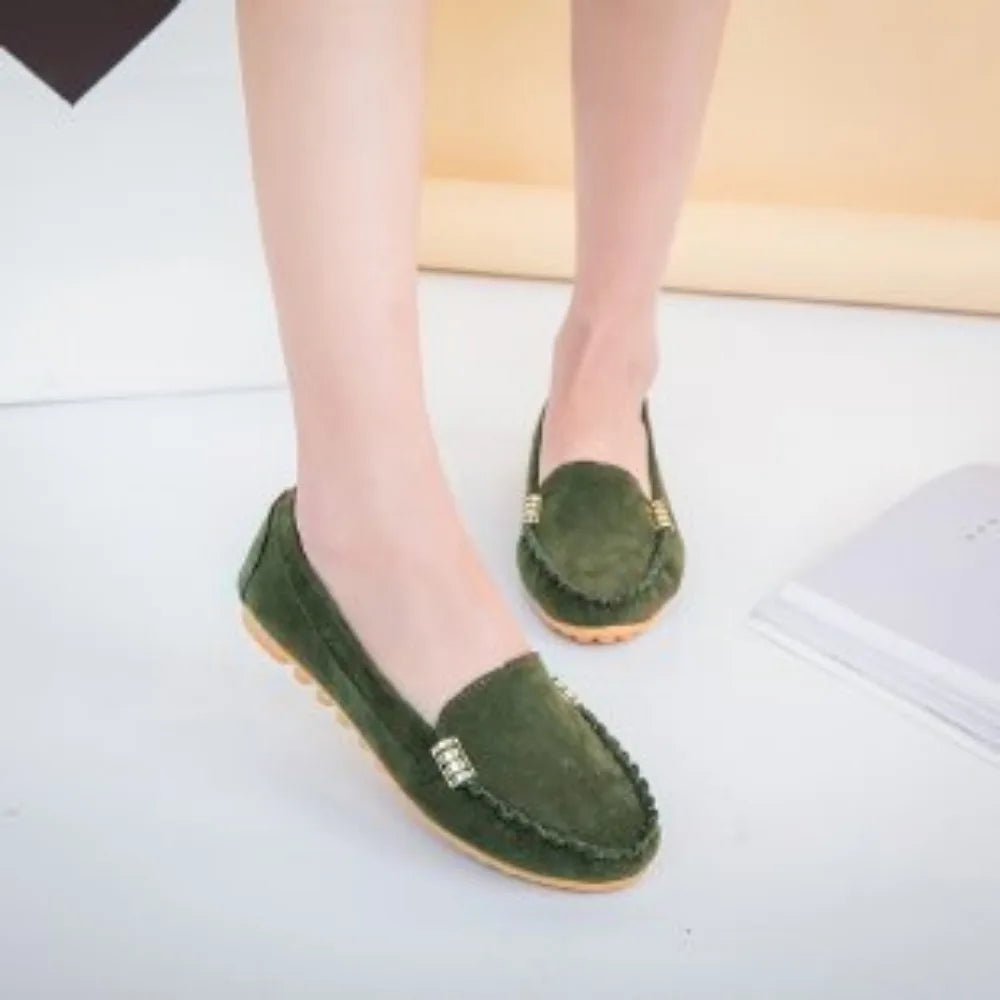 Nuevos zapatos de mujer 2024 primavera otoño Zapatos Mujer Zapatos planos casuales Slip-on punta redonda Denim mocasines planos zapatos de mezclilla de talla grande