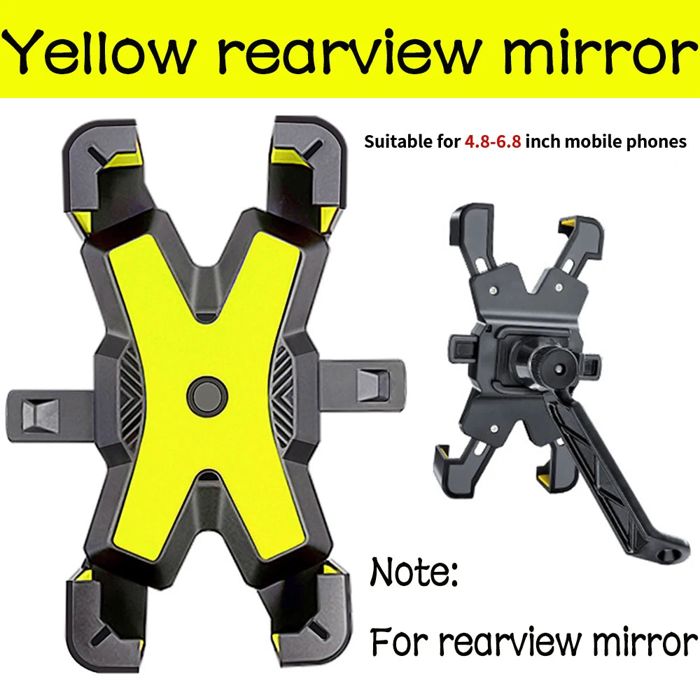 Bike Phone Holder Motorcycle Universal Bicycle handlebar Rearview Mirrors Bracket for 7.2 Inch Mobile Phone Stent Shockproof