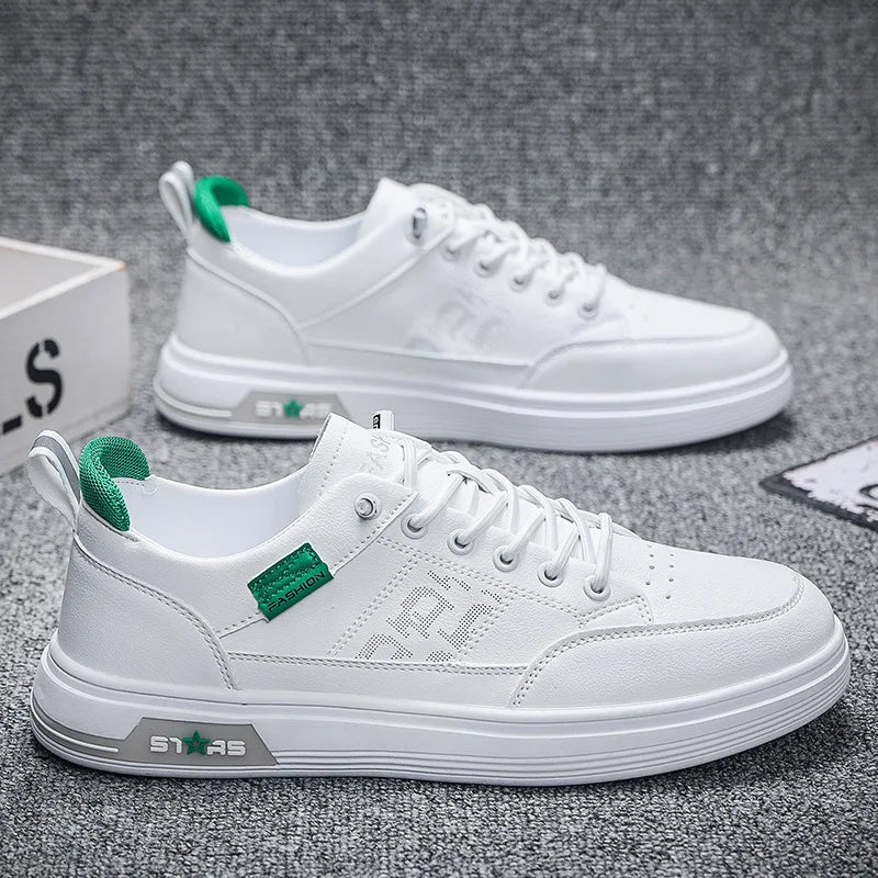 Zapatillas informales de suela suave para hombre, zapatos casuales de moda para hombre, transpirables, para deportes al aire libre, zapatos blancos para hombre, nuevas zapatillas de hombre 2025
