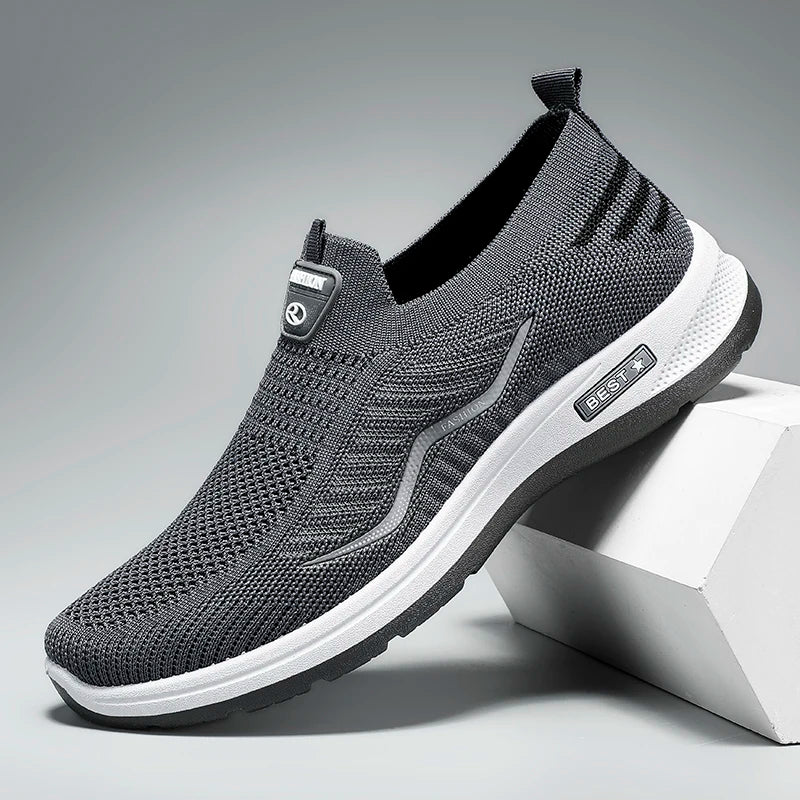 Zapatos casuales para hombre, zapatillas transpirables, zapatillas ligeras para caminar y correr, mocasines sin cordones para pareja, zapatillas para hombre, talla 44