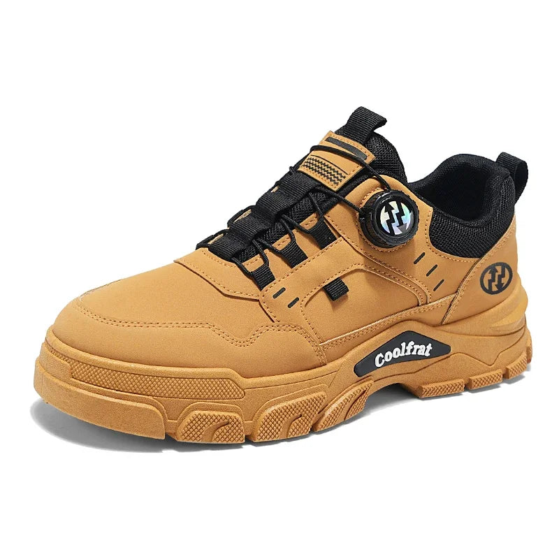 Zapatos nuevos para hombre, de caña baja, con hebilla giratoria, deportivos, informales, modernos, para exteriores, impermeables, de trabajo, con suela de EVA, de goma