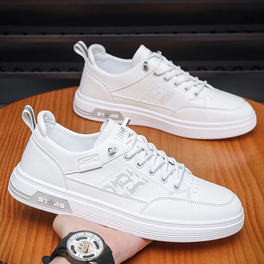 Zapatillas informales de suela suave para hombre, zapatos casuales de moda para hombre, transpirables, para deportes al aire libre, zapatos blancos para hombre, nuevas zapatillas de hombre 2025