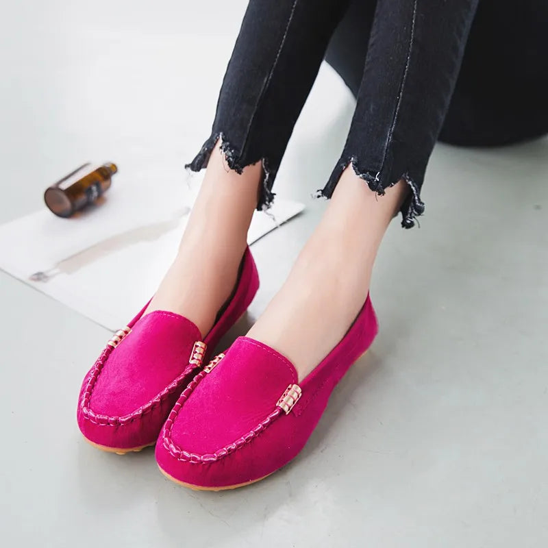 Nuevos zapatos de mujer 2024 primavera otoño Zapatos Mujer Zapatos planos casuales Slip-on punta redonda Denim mocasines planos zapatos de mezclilla de talla grande