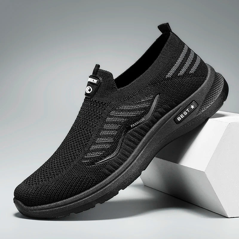 Zapatos casuales para hombre, zapatillas transpirables, zapatillas ligeras para caminar y correr, mocasines sin cordones para pareja, zapatillas para hombre, talla 44