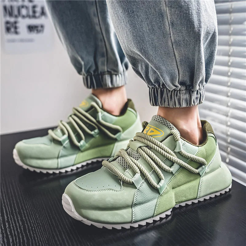 Zapatillas informales de gran venta para hombre, zapatillas de plataforma de corte bajo a la moda, cómodas zapatillas para caminar al aire libre para hombre, zapatillas hombre