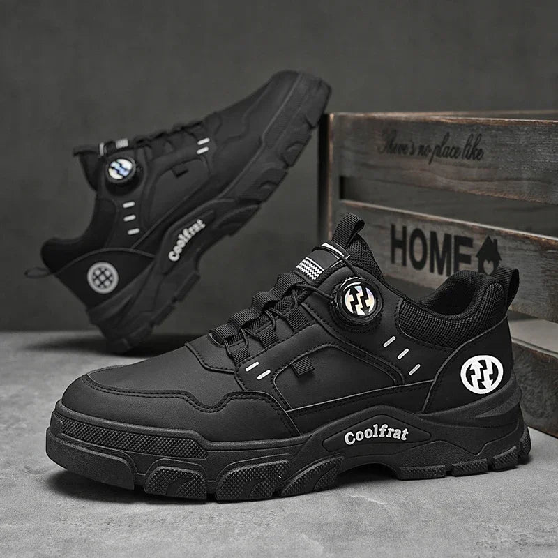 Zapatos nuevos para hombre, de caña baja, con hebilla giratoria, deportivos, informales, modernos, para exteriores, impermeables, de trabajo, con suela de EVA, de goma