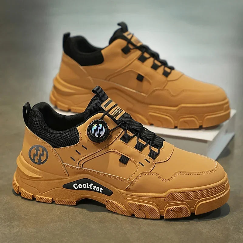 Zapatos nuevos para hombre, de caña baja, con hebilla giratoria, deportivos, informales, modernos, para exteriores, impermeables, de trabajo, con suela de EVA, de goma