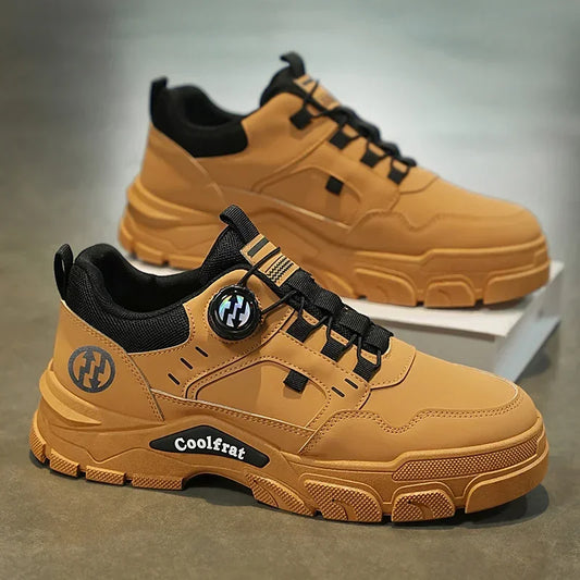 Zapatos nuevos para hombre, de caña baja, con hebilla giratoria, deportivos, informales, modernos, para exteriores, impermeables, de trabajo, con suela de EVA, de goma