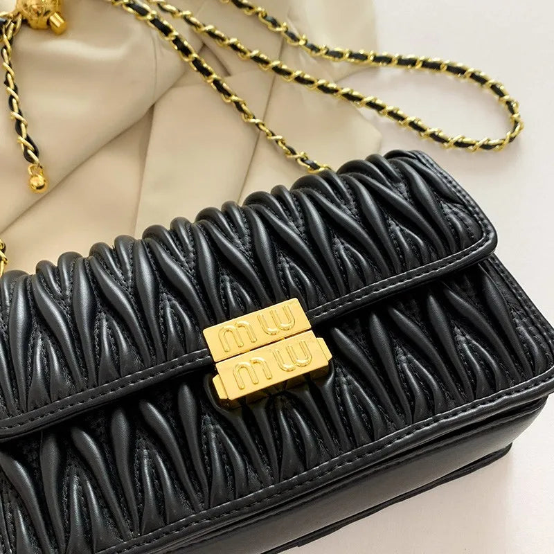 Elegantes bolsos de mano de cuero para mujer, opción de bolso bandolera, artículo clásico de marca de lujo popular