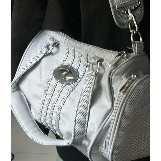 Bolsos de mano deportivos para mujer, de nailon, de gran capacidad, estilo vintage, tipo cargo, estilo bandolera, informal, estilo Y2k, de lujo.