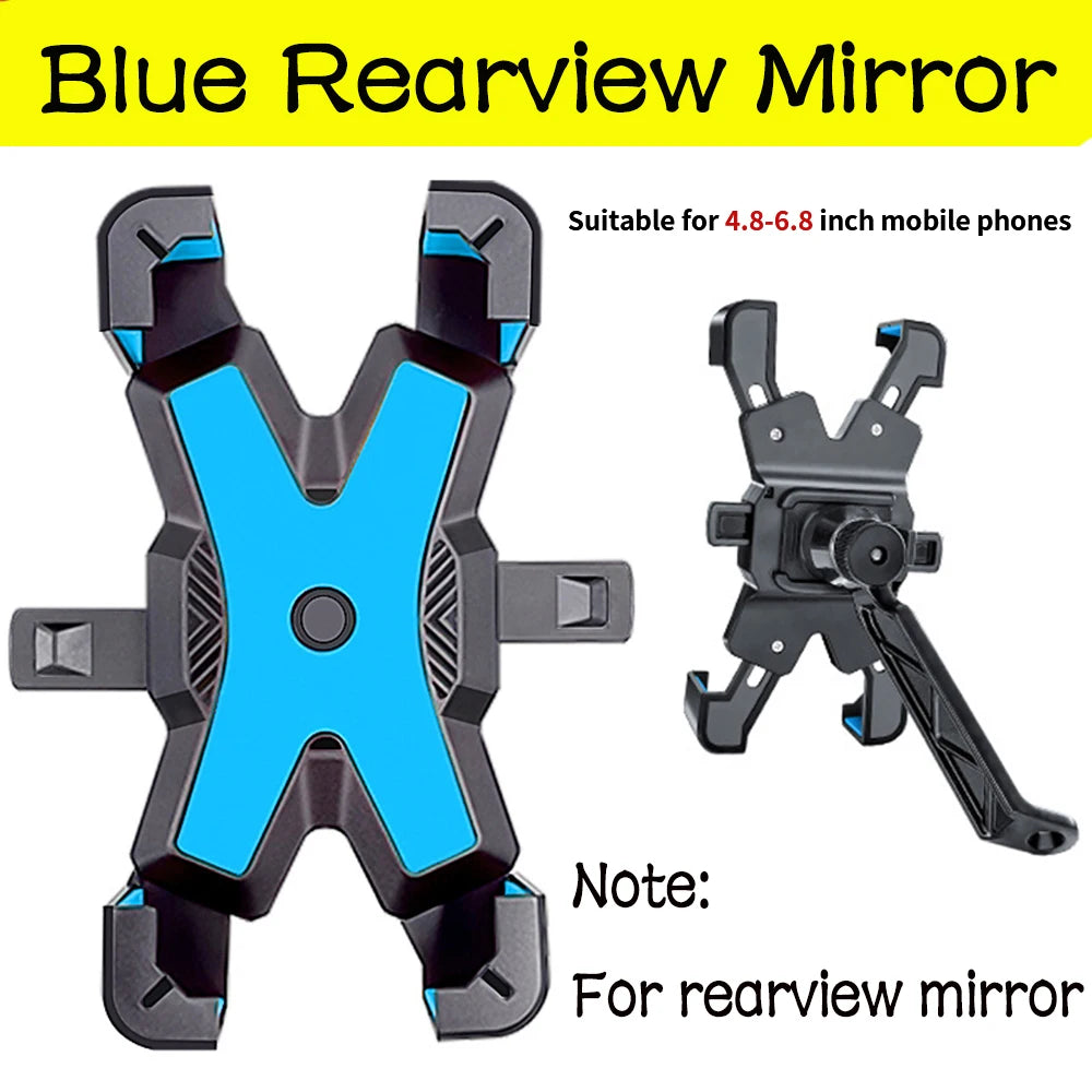 Bike Phone Holder Motorcycle Universal Bicycle handlebar Rearview Mirrors Bracket for 7.2 Inch Mobile Phone Stent Shockproof