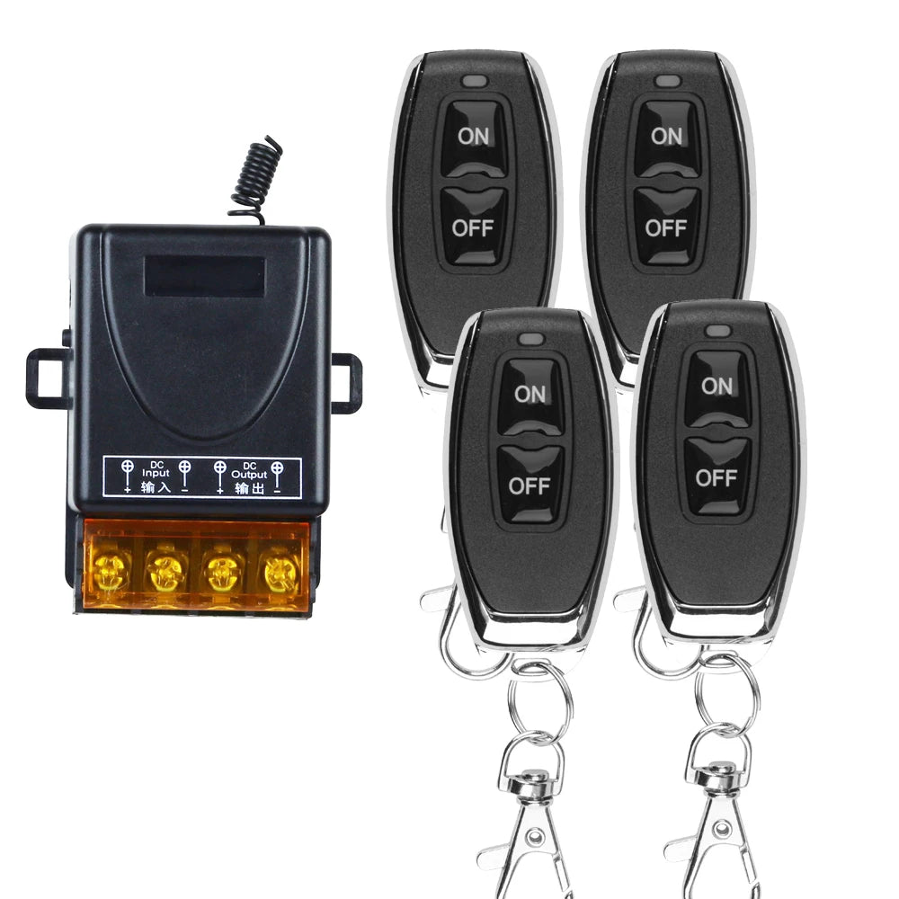 433Mhz Wireless Remote Control Switch AC 110V 220V 30A Relay 1CH Receiver Controller and 2botton RF 433 Mhz Transmitter