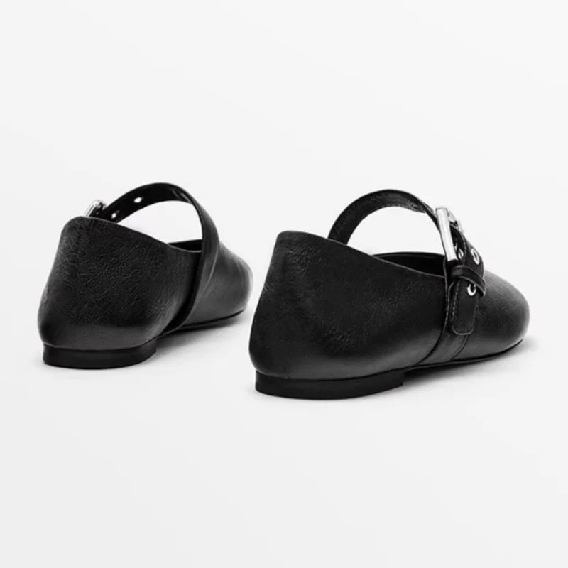 2025 Zapatos planos para mujer, boca baja, mocasines de punta puntiaguda para otoño, nuevos zapatos de vestir retro de leopardo para otoño, zapatos de mujer