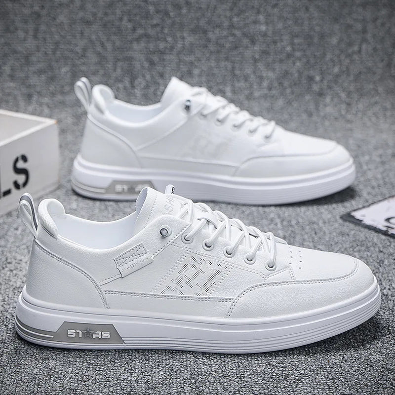 Zapatillas informales de suela suave para hombre, zapatos casuales de moda para hombre, transpirables, para deportes al aire libre, zapatos blancos para hombre, nuevas zapatillas de hombre 2025