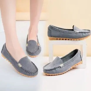 Nuevos zapatos de mujer 2024 primavera otoño Zapatos Mujer Zapatos planos casuales Slip-on punta redonda Denim mocasines planos zapatos de mezclilla de talla grande