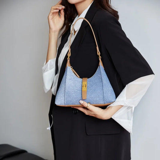 Bolso de mano de cuero de moda para mujer, bolso de lujo, bandolera convertible, bandolera de diseñador famoso, elegante para mujer.