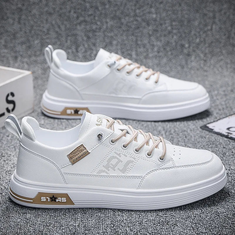 Zapatillas informales de suela suave para hombre, zapatos casuales de moda para hombre, transpirables, para deportes al aire libre, zapatos blancos para hombre, nuevas zapatillas de hombre 2025