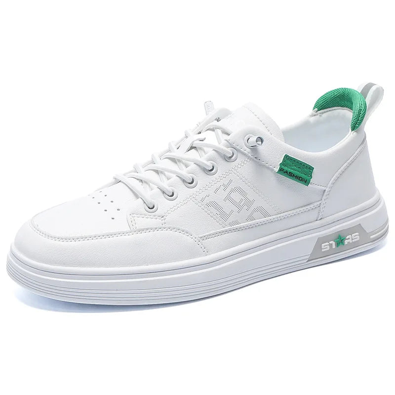 Zapatillas informales de suela suave para hombre, zapatos casuales de moda para hombre, transpirables, para deportes al aire libre, zapatos blancos para hombre, nuevas zapatillas de hombre 2025