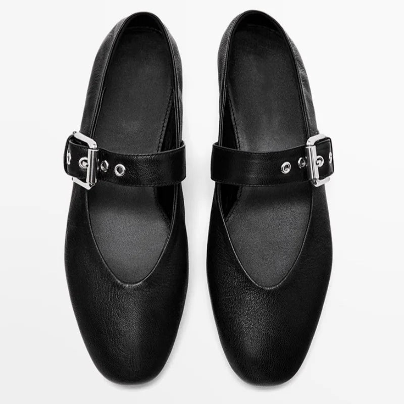 2025 Zapatos planos para mujer, boca baja, mocasines de punta puntiaguda para otoño, nuevos zapatos de vestir retro de leopardo para otoño, zapatos de mujer