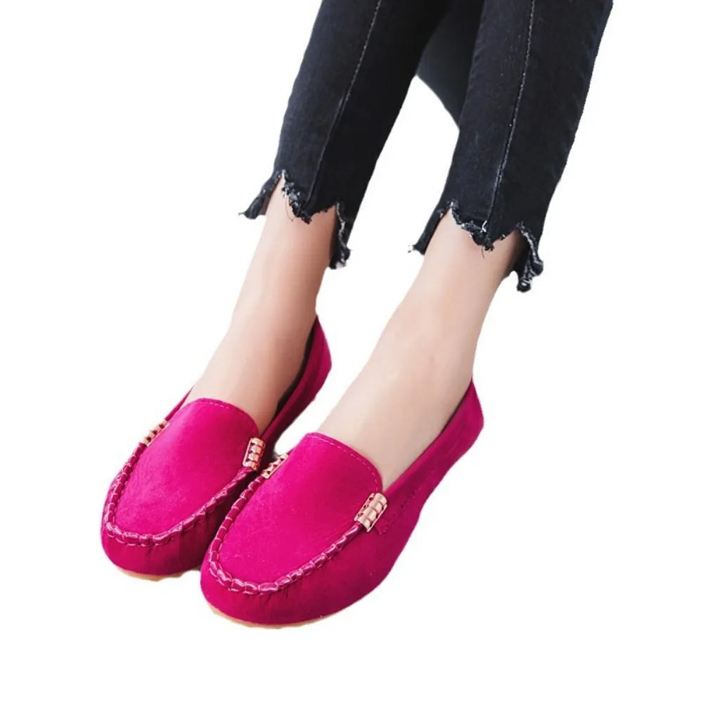 Nuevos zapatos de mujer 2024 primavera otoño Zapatos Mujer Zapatos planos casuales Slip-on punta redonda Denim mocasines planos zapatos de mezclilla de talla grande