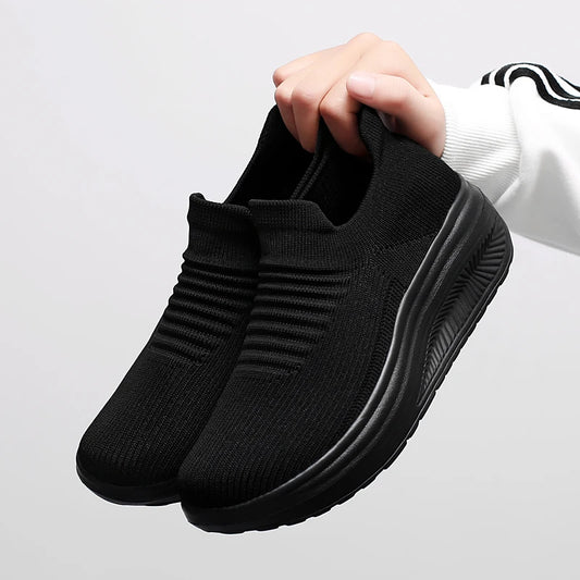 Zapatos para mujer, primavera otoño, transpirables, de moda, con plataforma, zapatillas informales para mujer, mocasines para caminar, zapatos de mujer