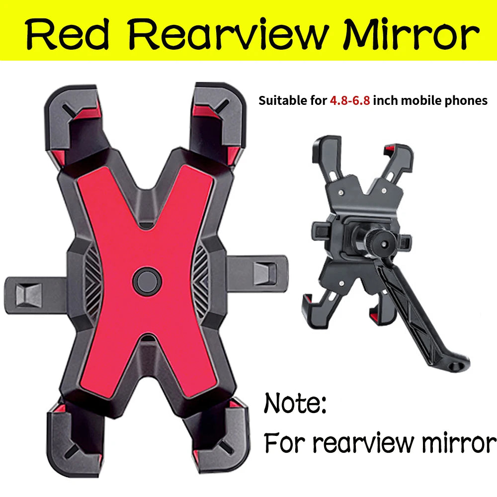 Bike Phone Holder Motorcycle Universal Bicycle handlebar Rearview Mirrors Bracket for 7.2 Inch Mobile Phone Stent Shockproof