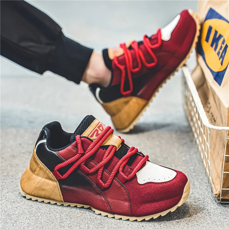 Zapatillas informales de gran venta para hombre, zapatillas de plataforma de corte bajo a la moda, cómodas zapatillas para caminar al aire libre para hombre, zapatillas hombre