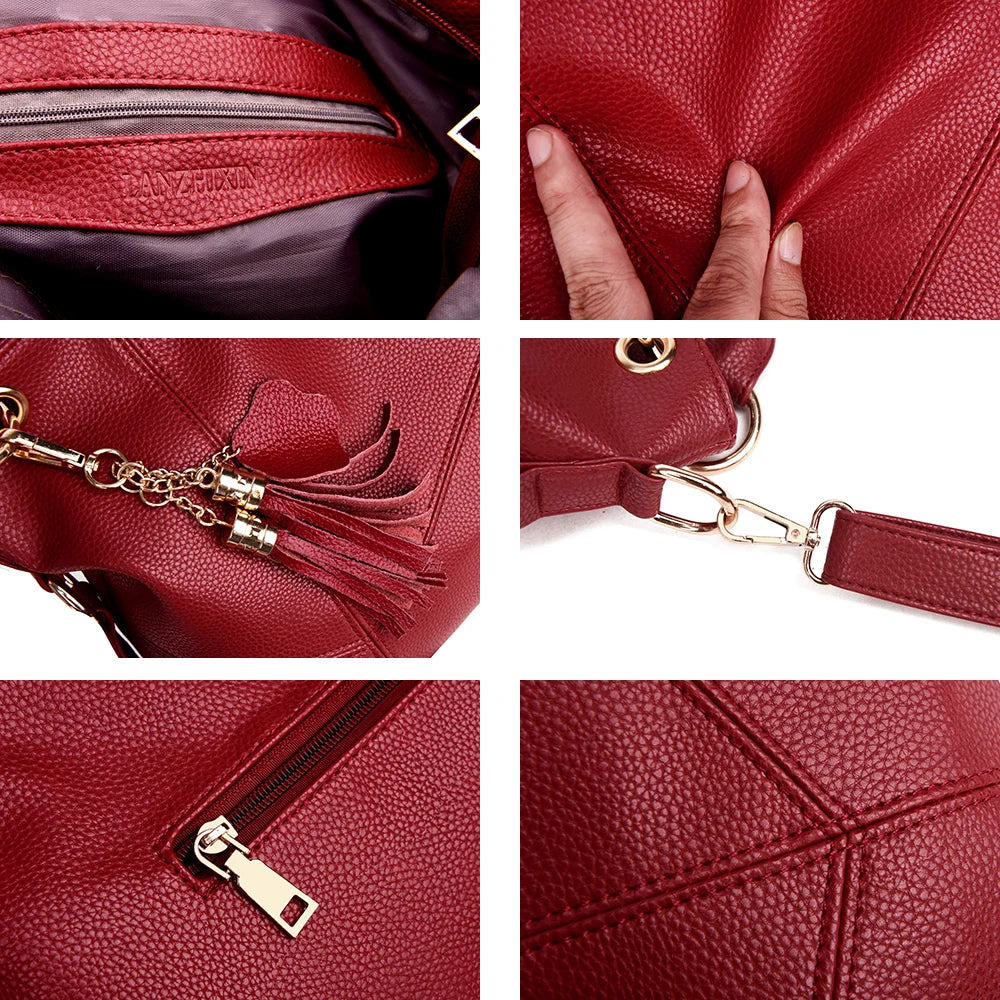 Bolsos de mano de piel sintética suave para mujer, bandoleras de diseñador, bolsos con asa superior, bolsos de hombro tipo tote