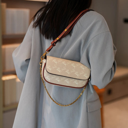 Bolsos de mano para mujer, bolsos de mano de cuero, bolso bandolera, estilo elegante, marca de lujo para damas