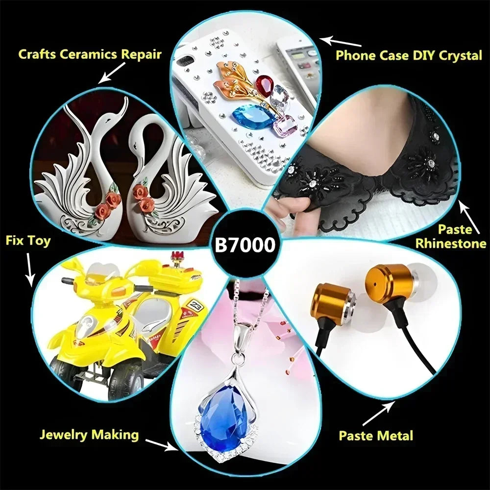 B7000 50ml Multipurpose Industrial Adhesive DIY Rhinestone Jewelry Crafts Phone Case Repair Touch Screen Glass Liquid Super Glue