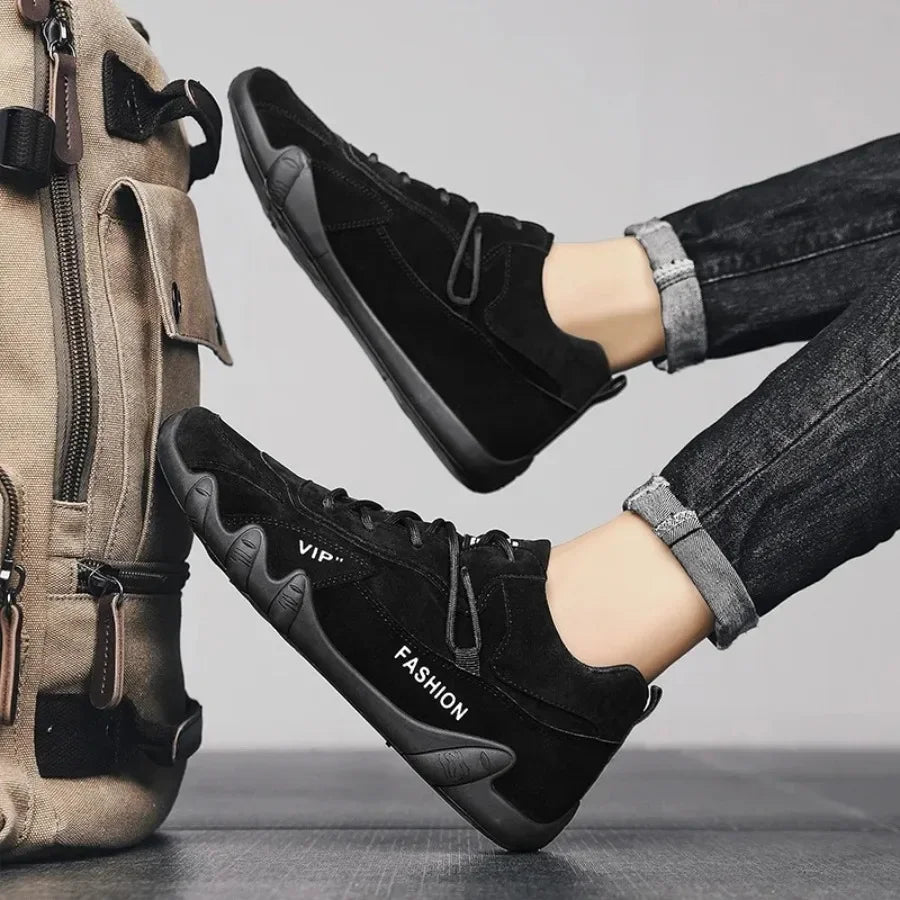 Botas para hombre, primavera, zapatillas informales, antideslizantes, color caqui, para trabajo, botas cortas, mocasines con cordones