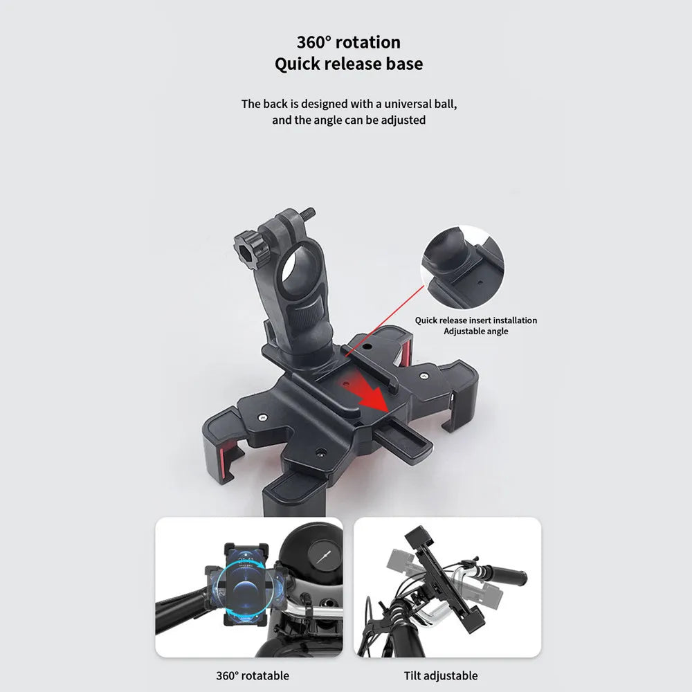 Bike Phone Holder Motorcycle Universal Bicycle handlebar Rearview Mirrors Bracket for 7.2 Inch Mobile Phone Stent Shockproof