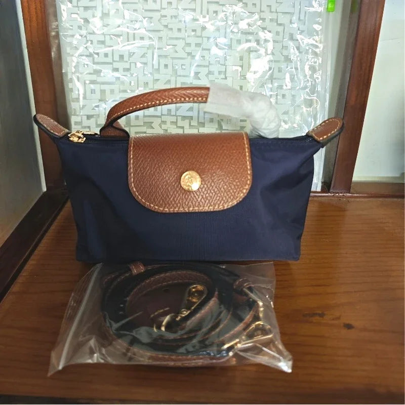 Mini moño de nailon para mujer, bolso de un solo hombro no perforado, multifuncional, para primavera y otoño