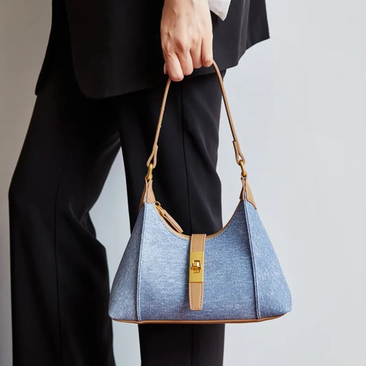 Bolso de mano de cuero de moda para mujer, bolso de lujo, bandolera convertible, bandolera de diseñador famoso, elegante para mujer.