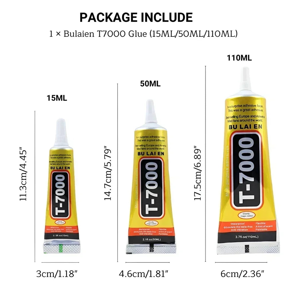 B7000 50ml Multipurpose Industrial Adhesive DIY Rhinestone Jewelry Crafts Phone Case Repair Touch Screen Glass Liquid Super Glue