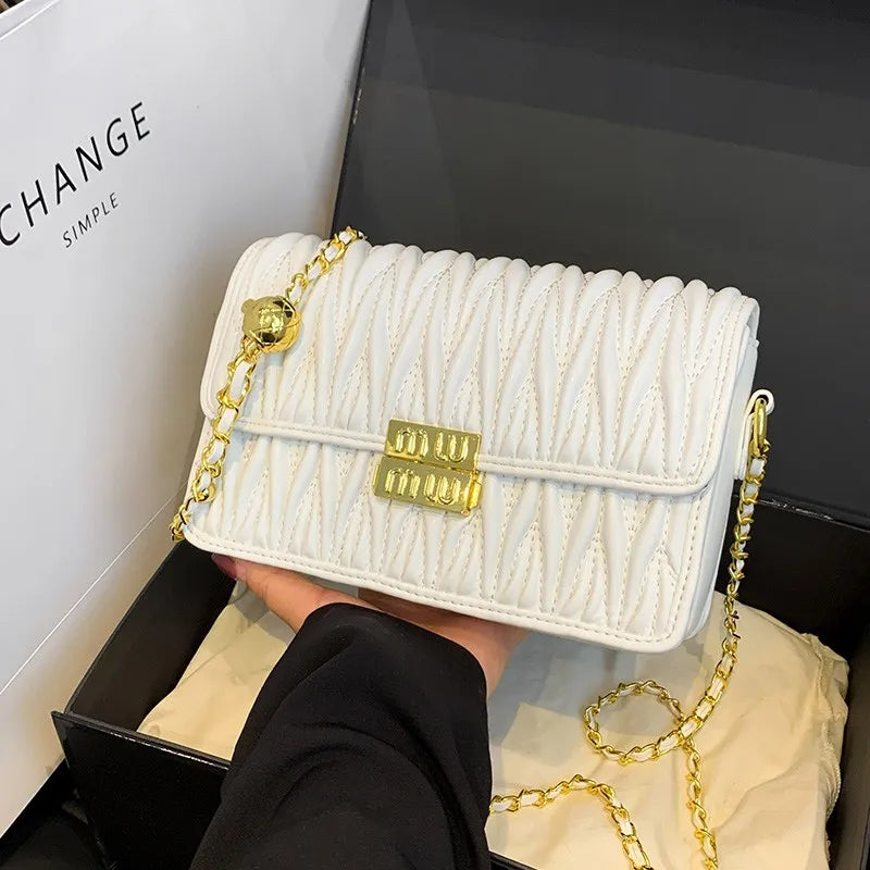 Elegantes bolsos de mano de cuero para mujer, opción de bolso bandolera, artículo clásico de marca de lujo popular