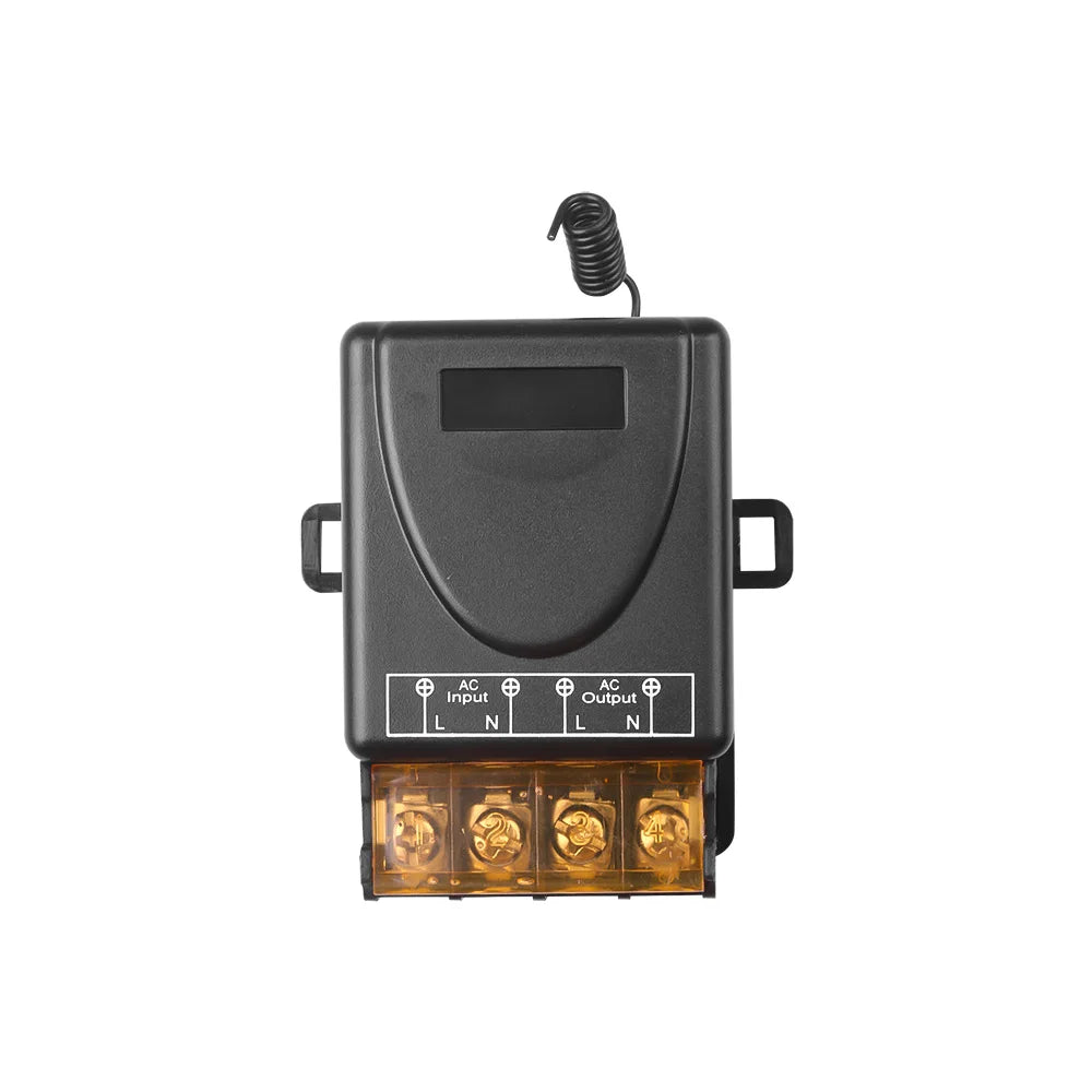 433Mhz Wireless Remote Control Switch AC 110V 220V 30A Relay 1CH Receiver Controller and 2botton RF 433 Mhz Transmitter