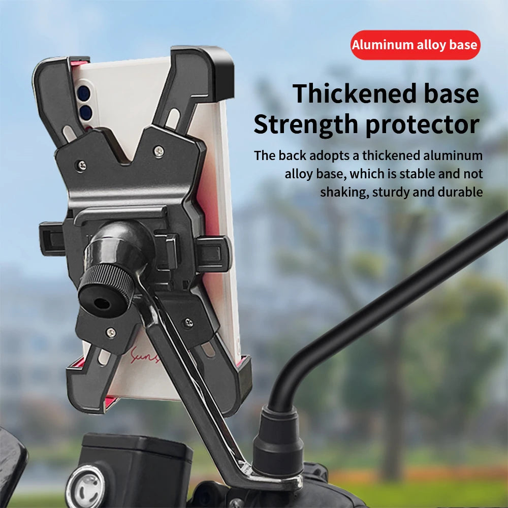 Bike Phone Holder Motorcycle Universal Bicycle handlebar Rearview Mirrors Bracket for 7.2 Inch Mobile Phone Stent Shockproof
