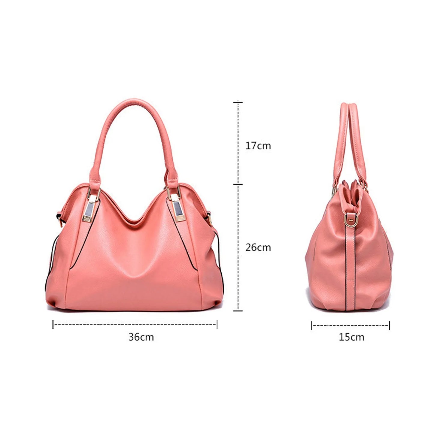 Bolso de mano de piel suave para mujer, bandolera de gran capacidad, con un solo hombro, a la moda