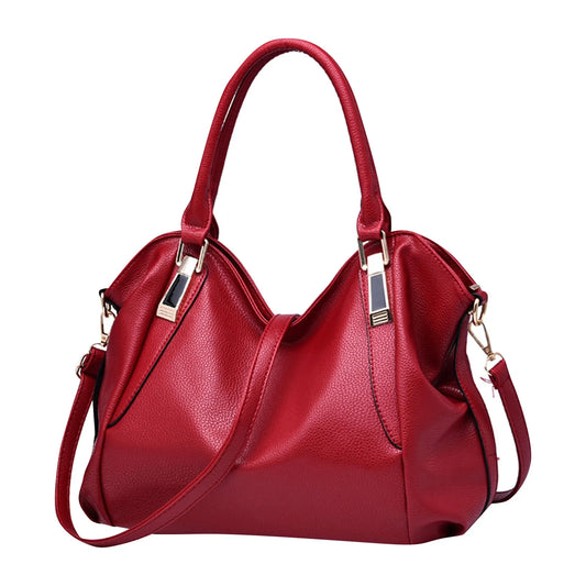 Bolso de mano de piel suave para mujer, bandolera de gran capacidad, con un solo hombro, a la moda
