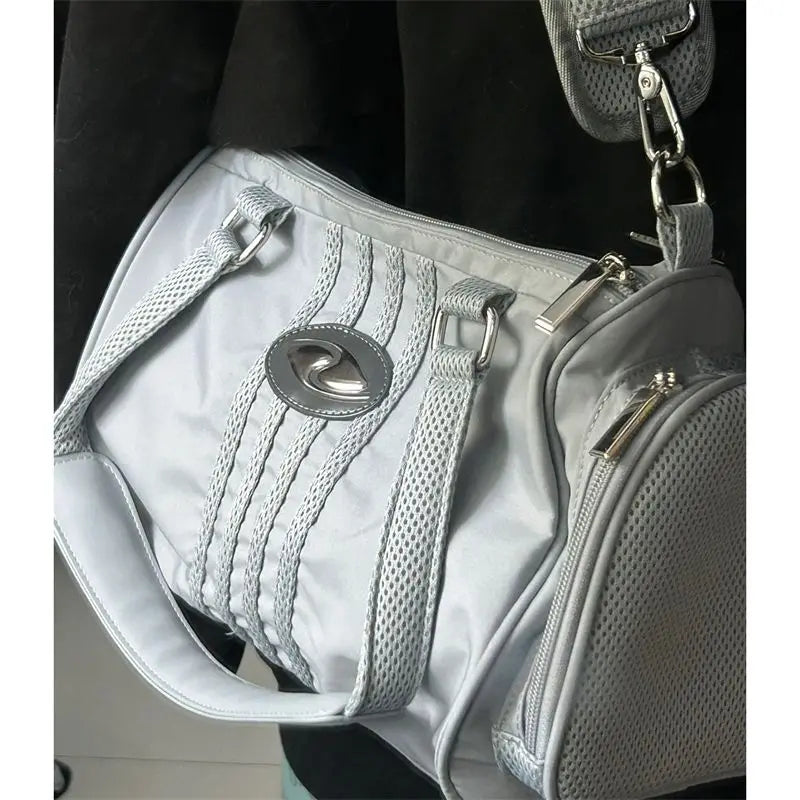 Bolsos de mano deportivos para mujer, de nailon, de gran capacidad, estilo vintage, tipo cargo, estilo bandolera, informal, estilo Y2k, de lujo.