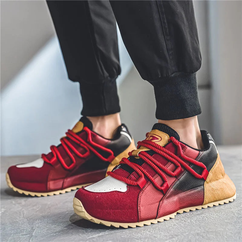 Zapatillas informales de gran venta para hombre, zapatillas de plataforma de corte bajo a la moda, cómodas zapatillas para caminar al aire libre para hombre, zapatillas hombre