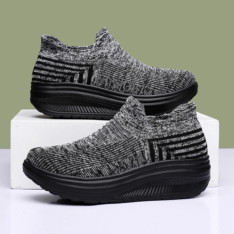 Zapatos para mujer, primavera otoño, transpirables, de moda, con plataforma, zapatillas informales para mujer, mocasines para caminar, zapatos de mujer