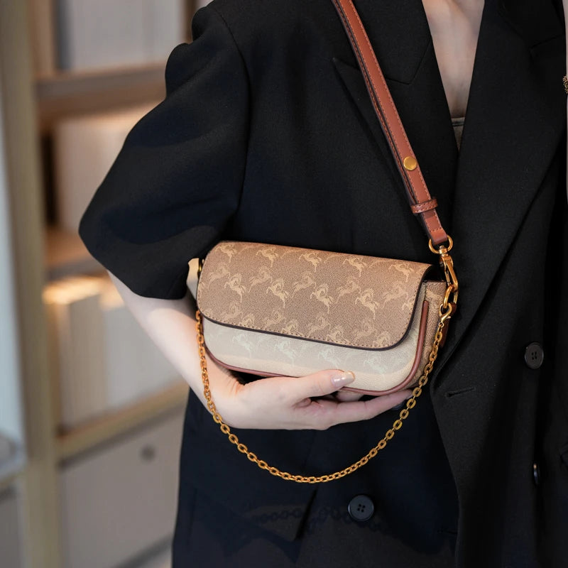 Bolsos de mano para mujer, bolsos de mano de cuero, bolso bandolera, estilo elegante, marca de lujo para damas