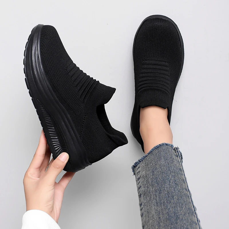 Zapatos para mujer, primavera otoño, transpirables, de moda, con plataforma, zapatillas informales para mujer, mocasines para caminar, zapatos de mujer
