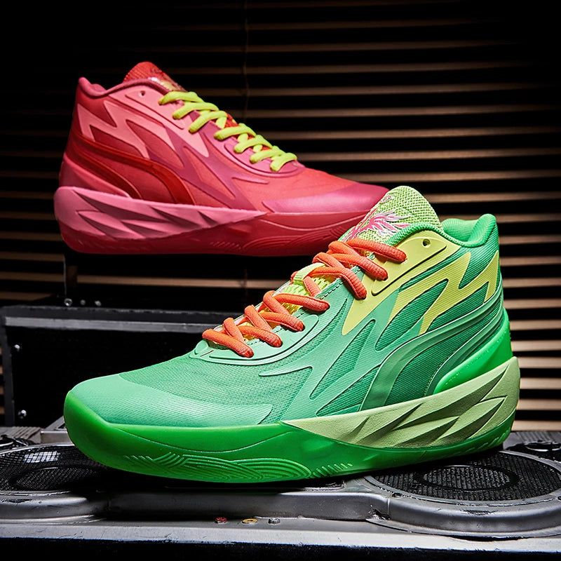 Zapatillas de baloncesto de lujo para hombre, deportivas coloridas y antideslizantes, de alta calidad