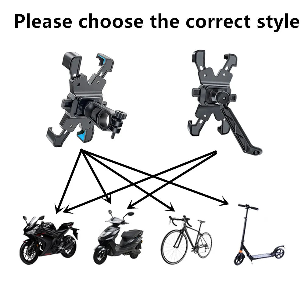 Bike Phone Holder Motorcycle Universal Bicycle handlebar Rearview Mirrors Bracket for 7.2 Inch Mobile Phone Stent Shockproof