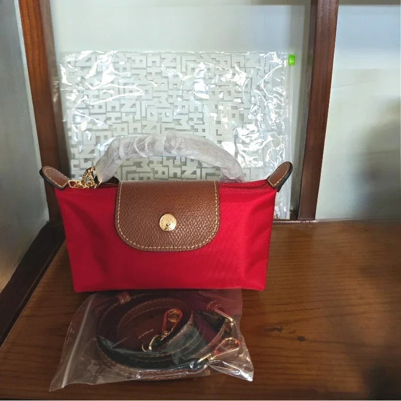 Mini moño de nailon para mujer, bolso de un solo hombro no perforado, multifuncional, para primavera y otoño