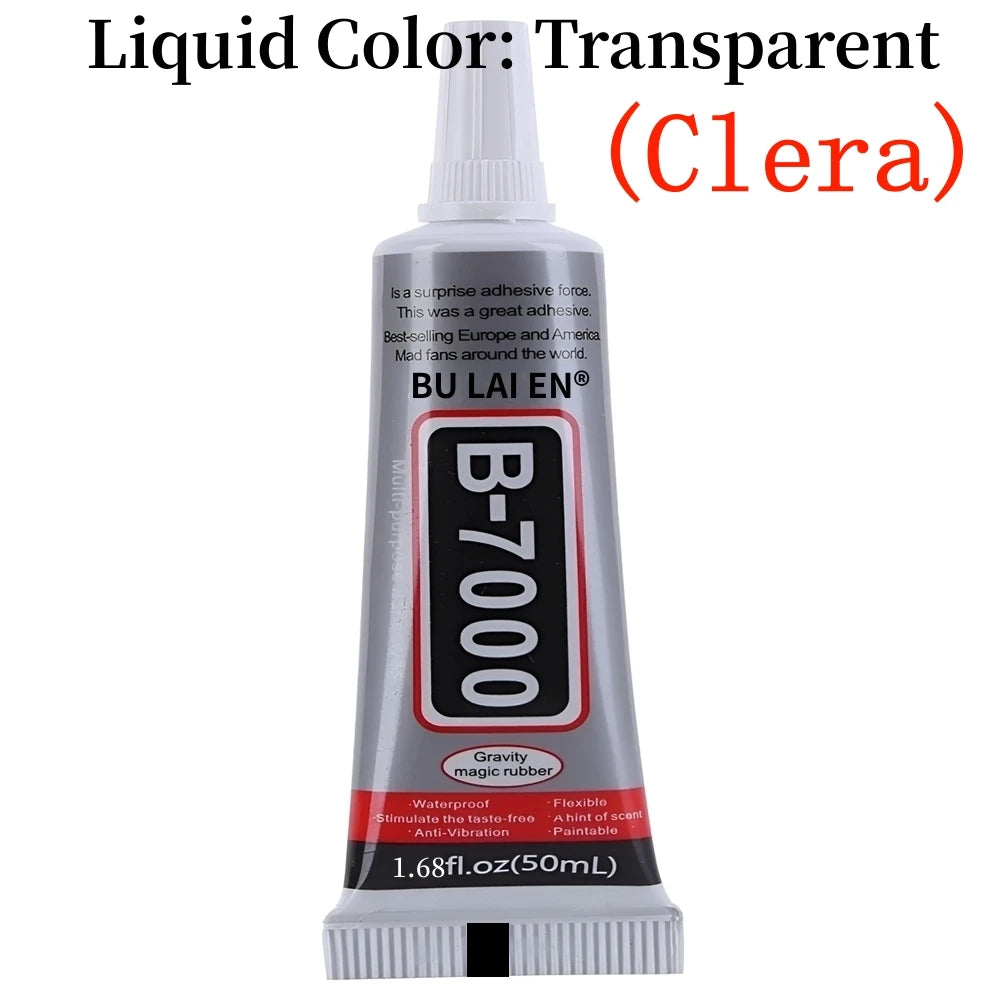 B7000 50ml Multipurpose Industrial Adhesive DIY Rhinestone Jewelry Crafts Phone Case Repair Touch Screen Glass Liquid Super Glue
